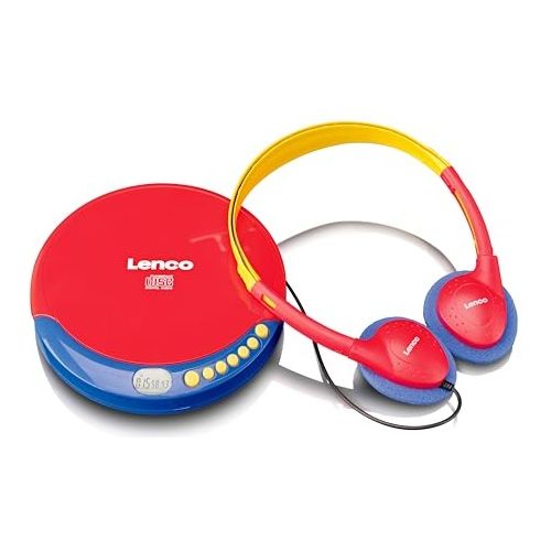 Lenco CD-021KIDS Lettore CD per Bambini Rosso/Blu