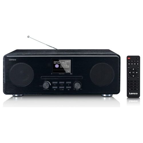Lenco DAR-061 DAB+ Radio Digitale con Bluetooth Lettore CD/MP3-2 x 10 Watt RMS Nero