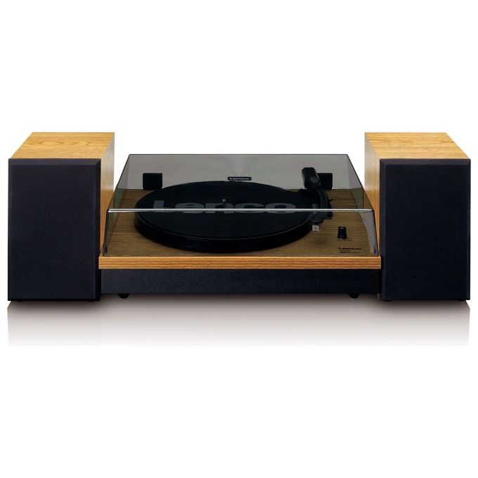 Lenco LS-300 Giradischi a Cinghia con Diffusori Bluetooth 2x10W Testina MM Audio Technica 33 45 rpm Uscita RCA colore Nero Legno