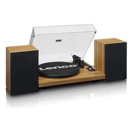 Lenco Giradischi Wood Ls-500 Con 2 Diffusori Separati Bluetooth 2x30 Watt