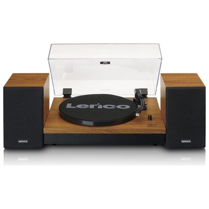 Lenco LS-310WD Giradischi con Bluetooth e Due Altoparlanti Esterni Legno
