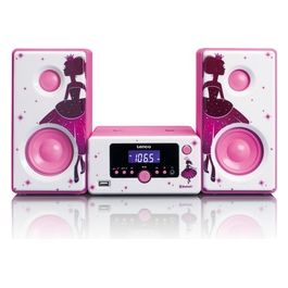 Lenco MC-020 Home audio mini system 10W Pink, White