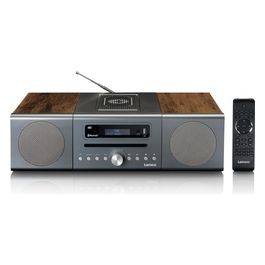 MC-175 Impianto Compatto Dab e FM Lettore CD/MP3 Bluetooth 2 x USB Caricatore Qi Argento