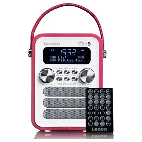 Lenco PDR-051 Radio Portatile Rosa/Bianco