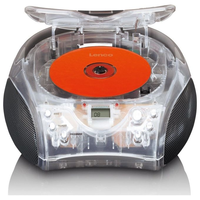 Lenco SCD-24 Lettore CD per Bambini Trasparente