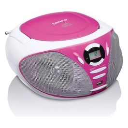 Lenco SCD-300 Radio Portatile con Lettore Cd Rosa