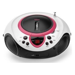 Lenco SCD-38 Usb Stereo Boombox Radio Fm Cd/Mp3 Player Rosa