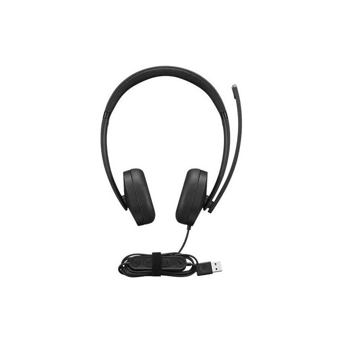 Lenovo 4XD1P83425  Cuffia e Auricolare Cablato a Padiglione Musica e Chiamate Usb Tipo a Nero
