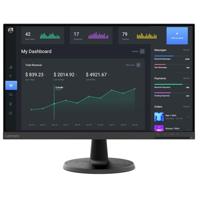 Image of Lenovo C24-40 LED Display 23.8'' 1920x1080 Pixel Full HD Nero