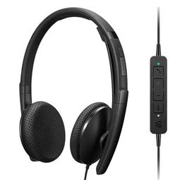 Lenovo Cuffie con Microfono Over Ear Cablato USB-C Nero Zoom Certificato