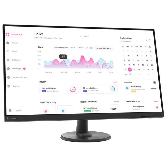 Lenovo D32-40 Monitor Pc 31.5'' 1920x1080 Pixel Full Hd Lcd Nero