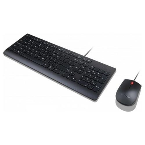 Lenovo Essential Wired Combo Set Mouse e Tastiera Usb Italiano Nero