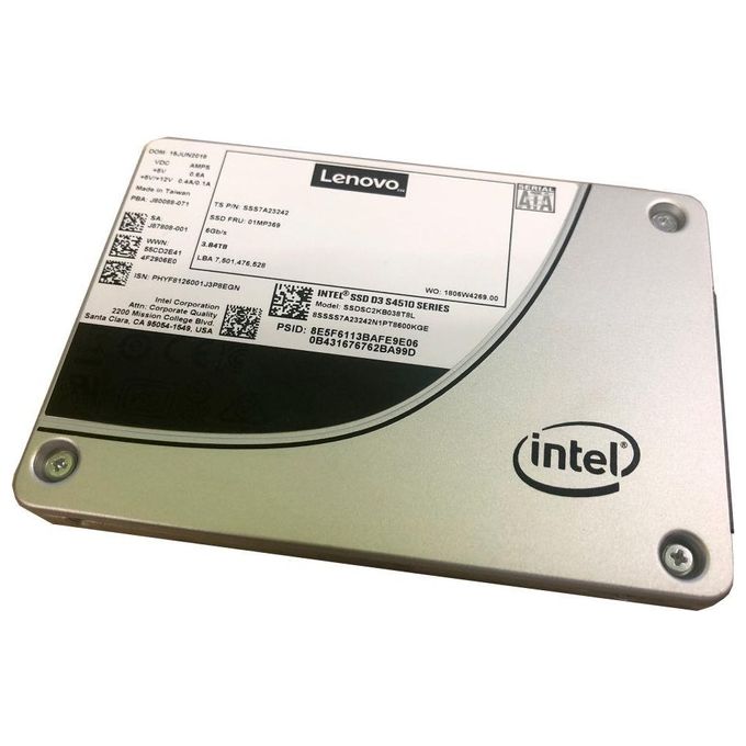 Lenovo Intel S4510 Entry SSD Crittografato 240Gb Hot Swap 2,5" SATA 6Gb/s 256 Bit AES