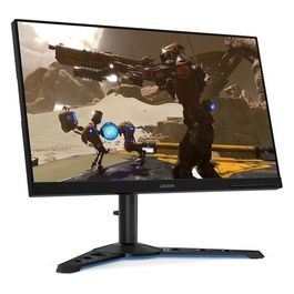 LENOVO Y25-25 Monitor Gaming eSports 24.5" FullHD (1920x1080, IPS, 1ms, 240Hz, FreeSync Premium, G-Sync, HDR400, HDMI+DP, Base in Metallo), Regolabile in Inclinazione/Altezza/Giro/Pivot - Nero