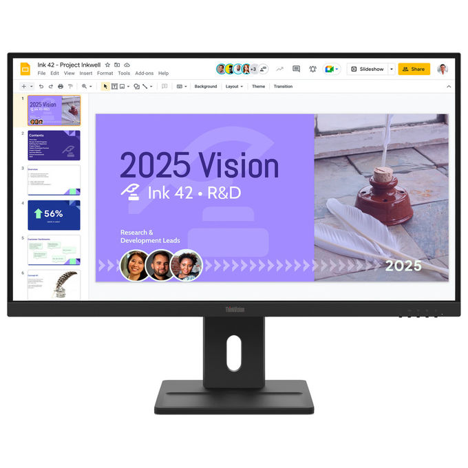 Lenovo Thinkvision E27Q-40 Monitor PC 27" Quad HD IPS 100 Hz (Nero)