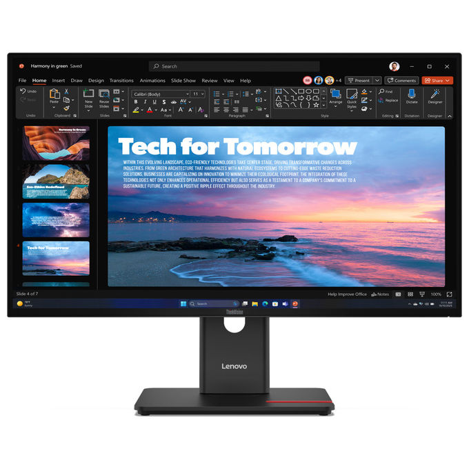 Lenovo Thinkvision T27QD-40 Monitor PC 27" Quad HD IPS (Nero)