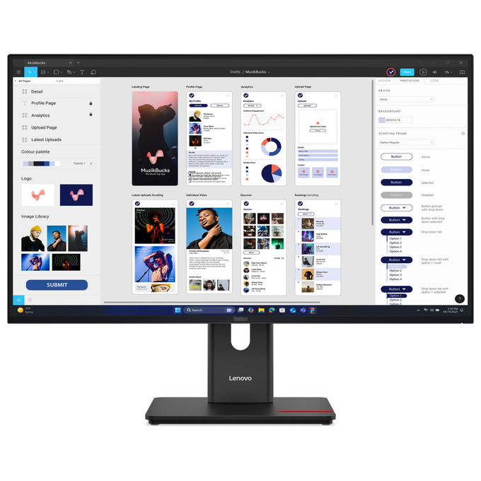 Lenovo Thinkvision T32UD-40 Monitor PC 31,5" 4K Ultra HD (Nero)