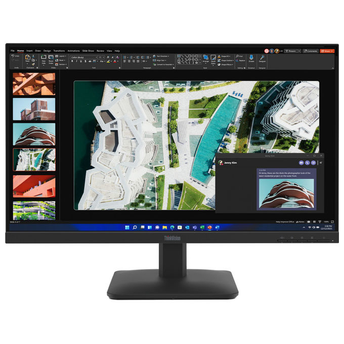 Lenovo Thinkvision S27-4E Monitor PC 27" Full HD IPS 100 Hz (Nero - Blu)