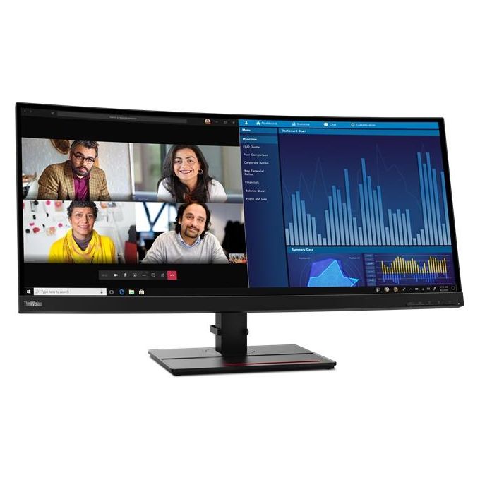 Lenovo Monitor Flat Curvo 34'' ThinkVision P34w-20 3440 x 1440 Pixel Tempo di risposta 4 ms