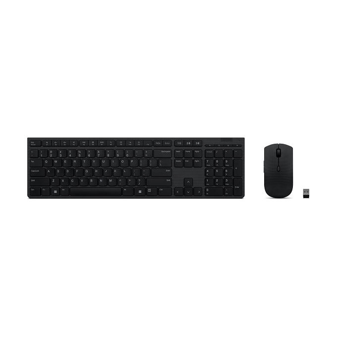 Lenovo Tastiera Bluetooth Layout Italiano Ricarica Automatica Nero