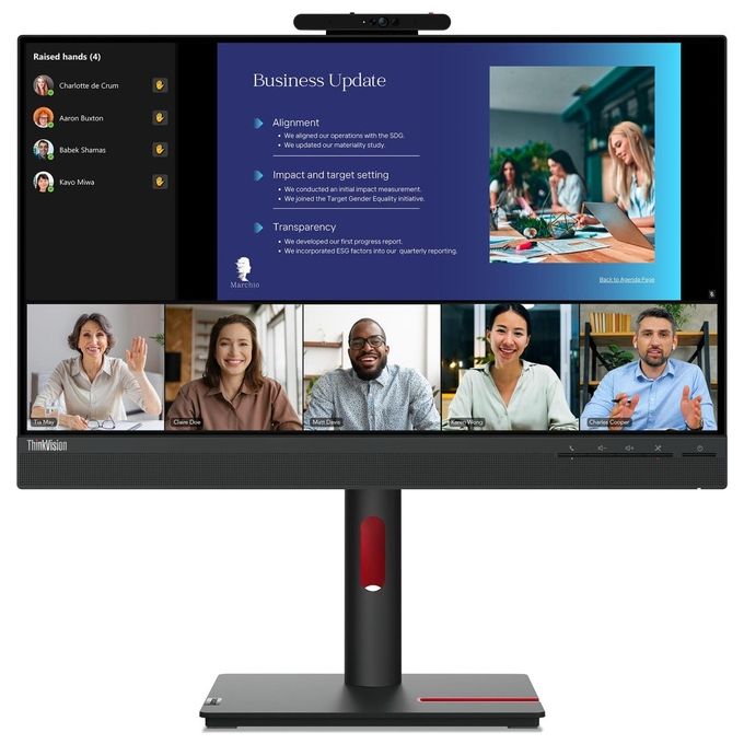 Image of Lenovo ThinkVision T24v-30 LED Display 23.8'' 1920x1080 Pixel Full HD Nero