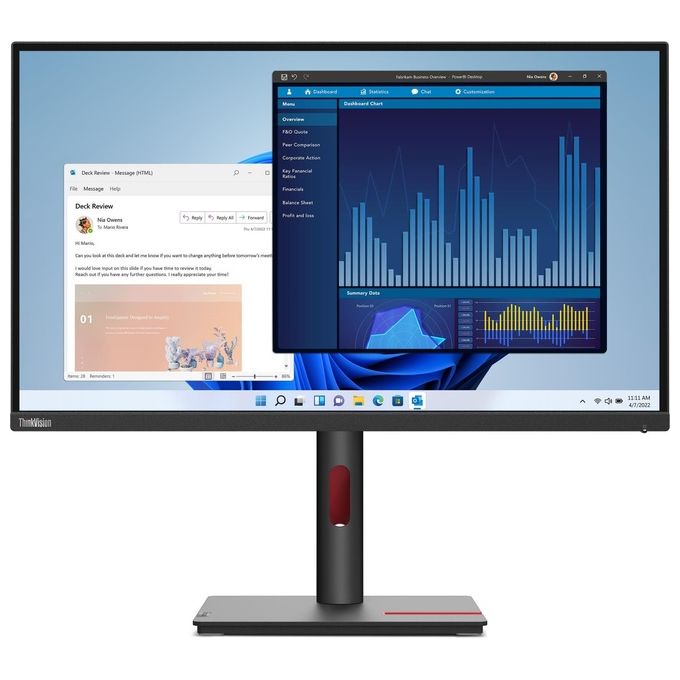 Lenovo ThinkVision T27p-30 LED Display 27" 3840x2160 Pixel 4K Ultra HD Nero