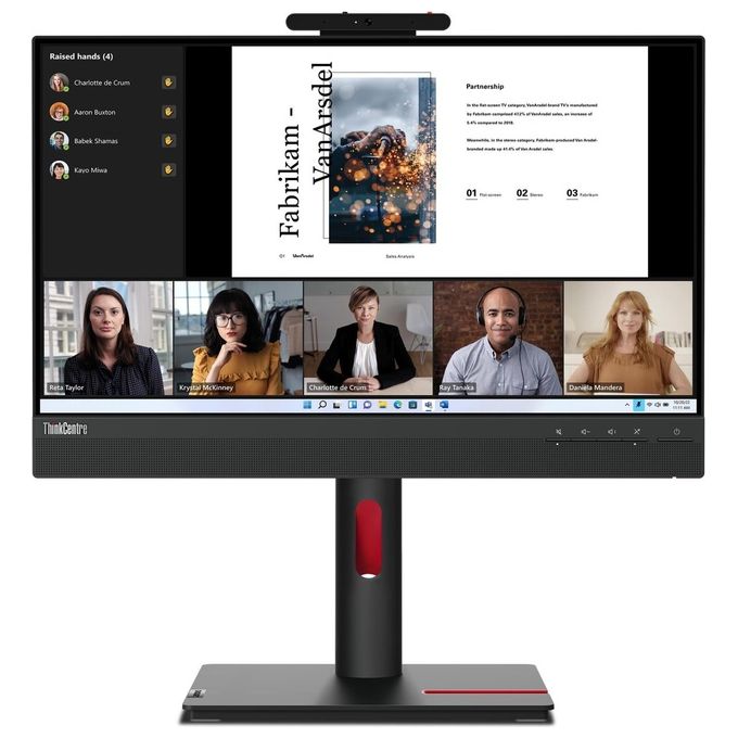 Lenovo 12N9GAT1IT Thinkcentre TINY-IN-ONE 22 Monitor PC 21,5" Full HD IPS (Nero)