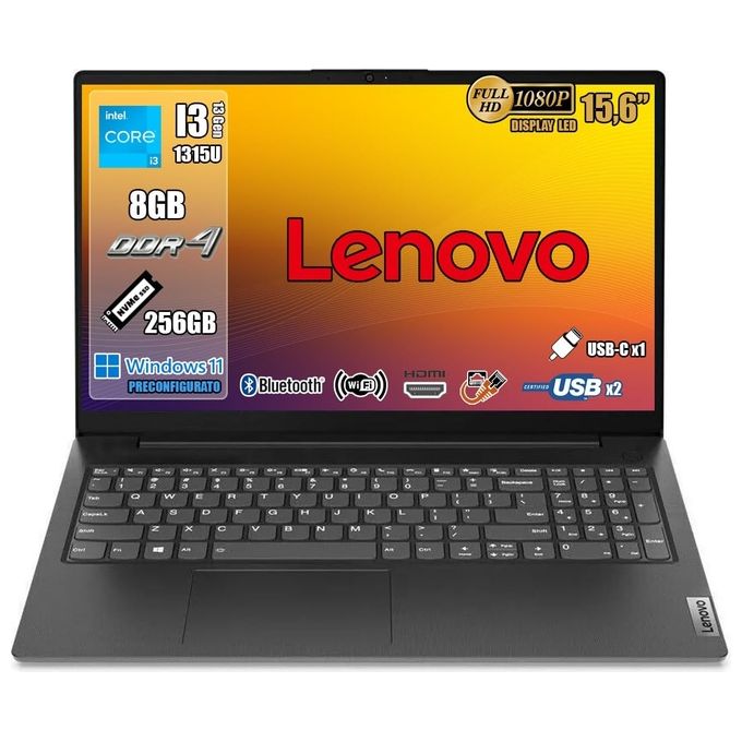 Lenovo V15 G4 IRU 83A1 i3-1315U 8Gb Hd 256Gb Ssd NVMe 15.6'' FreeDos