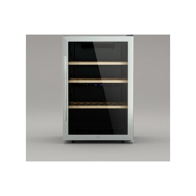Les Petits Champs CAVCD62 Cantinetta Vino a libera installazione 62 bottiglie Classe energetica G Dual zone con Compressore due zone 5-12C e 12-18C 85 cm Acciaio