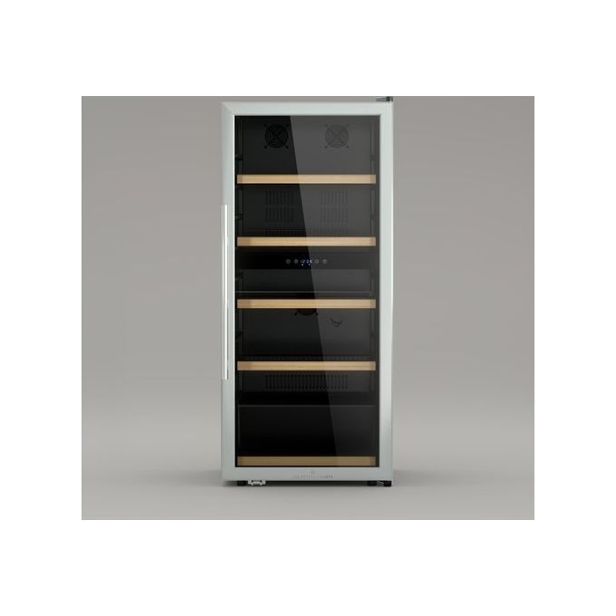 Les Petits Champs CAVCD91 Cantinetta Vino a libera installazione 91 bottiglie Classe energetica G Dual zone con Compressore due zone entrambe 5-18C 122 cm Acciaio