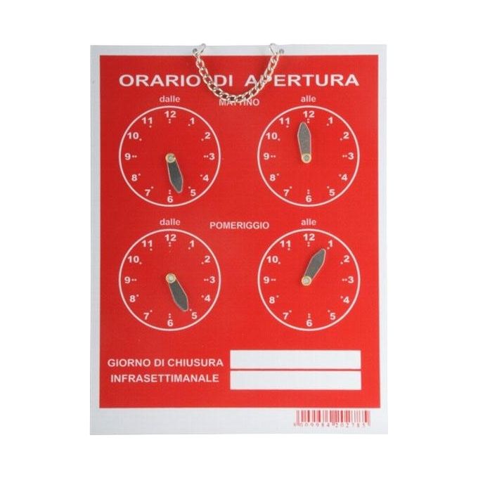 Letterfix Cartello Orario 4 Orologi Tempopol blu cm 16x21
