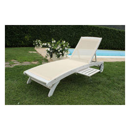 Lettino Texty C/Ruote Bianco