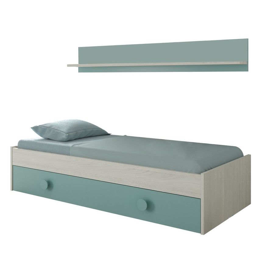 letto contenitore singolo zenith b01 201x98x43 bianco verde ebay