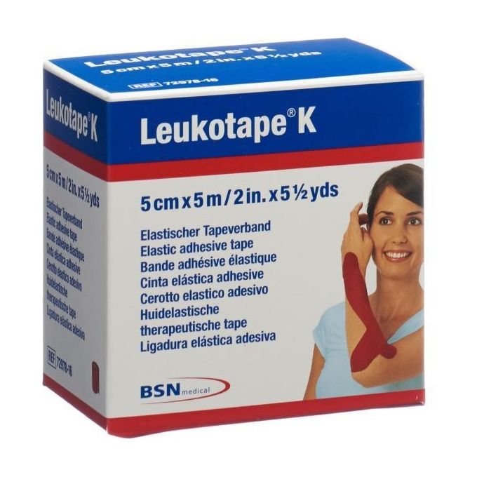 Leukotape K - Tape Neuromuscolare Bsn 5 M X 5 Cm - Rosso 1 pz.