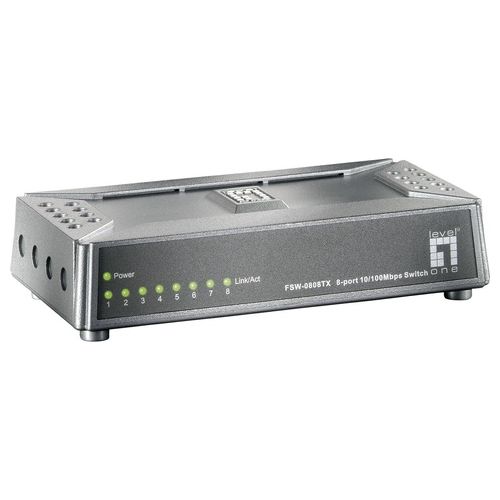 Level One FSW-0808TX Switch di Rete Non Gestito Fast Ethernet 10/100 Grigio