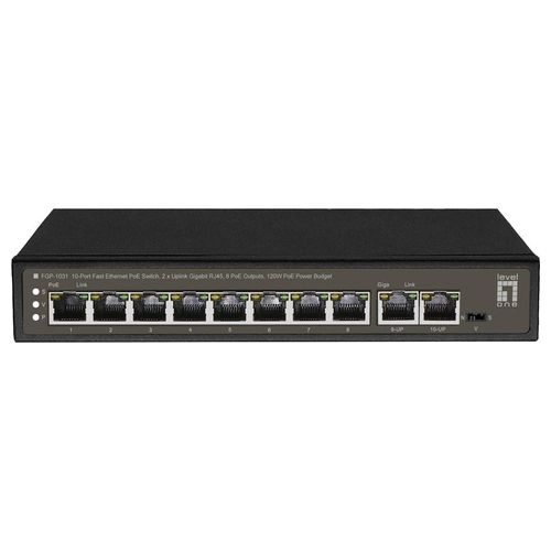 LevelOne FGP-1031 Switch di Rete Non Gestito Gigabit Ethernet 10/100/1000 Supporto Power Over Ethernet Nero