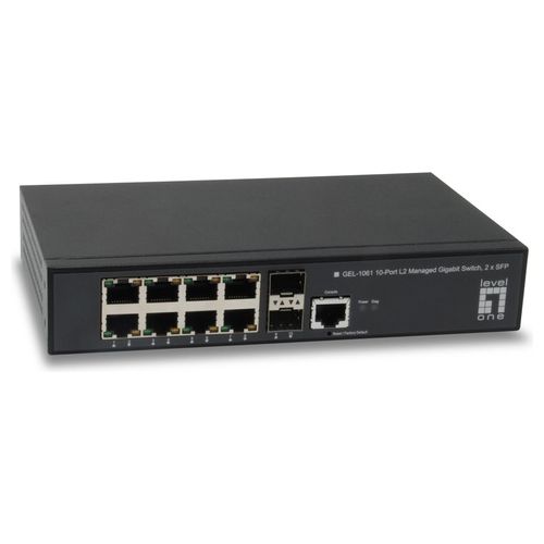 LevelOne GEL-1061 Switch di Rete Gestito L2 Gigabit Ethernet 10/100/1000 Nero 19U