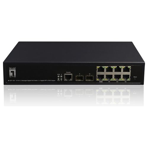 LevelOne GEP-1061 Switch di Rete Gestito L2 Gigabit Ethernet 10/100/1000 Supporto Power Over Ethernet Nero