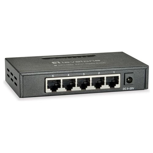 LevelOne GEU-0523 Switch di Rete Non Gestito Gigabit Ethernet 10/100/1000 Nero