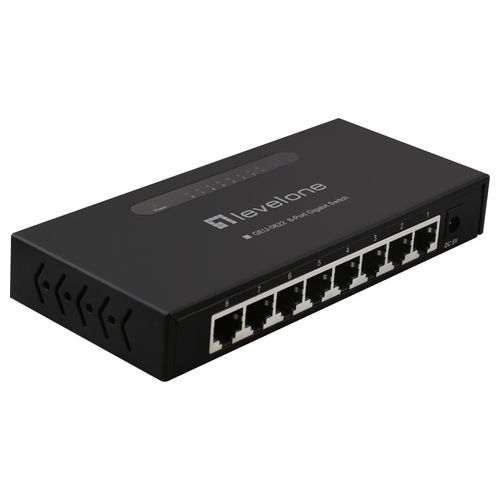 LevelOne GEU-0822 Switch di Rete Non Gestito Gigabit Ethernet 10/100/1000 Nero