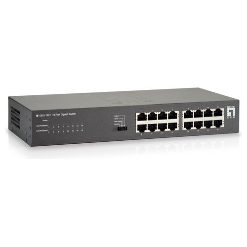 LevelOne GEU-1621 Switch di Rete Non Gestito Gigabit Ethernet 10/100/1000 Grigio