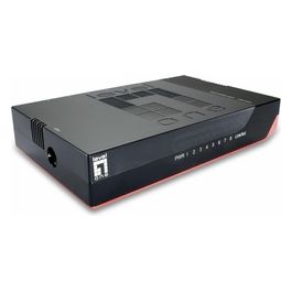 LevelOne GSW-0807 Switch di Rete Non gestito Gigabit Ethernet 10/100/1000 Nero/Rosso