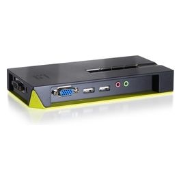 LevelOne KVM-0421 Switch per Keyboard-Video-Mouse Nero/Verde