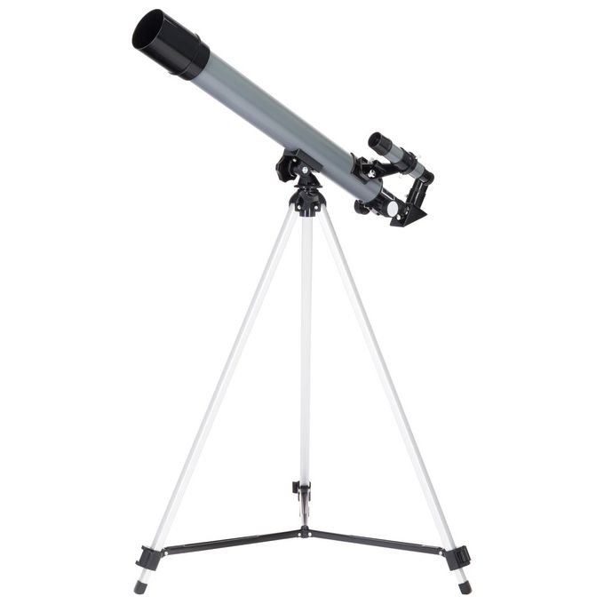 Levenhuk Blitz 50 BASE Telescopio Rifrattore Portatile da 50mm per Ragazzi e Principianti con Treppiede e un Set di Accessori Ben Bilanciato