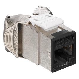Connettore Cat.6a Schermato Nero