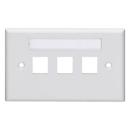 Leviton Placca Autoportante 3 Porte 70x115mm con Id Windows bianco