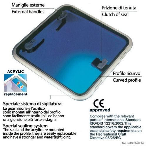 Lewmar Passo uomo Lewmar Low Profile 44 con braccetto 