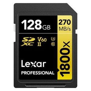 Lexar Professional SDXC 128Gb BL 1800x UHS-II V60 Gold