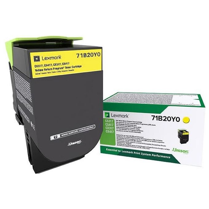 Lexmark 71B20Y0 Cartuccia Toner Originale Resa 2300 pagine colore Giallo
