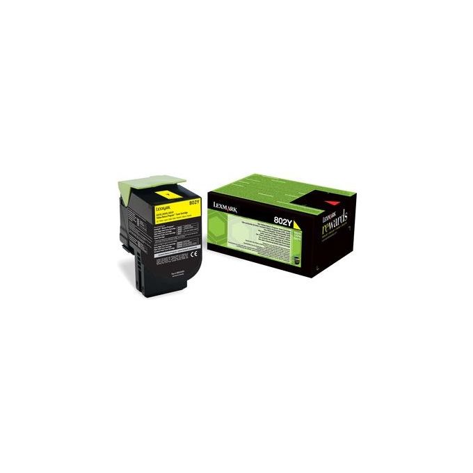 Lexmark 80C20Y0 Toner Originale Giallo per Stampanti CX310 CX410 CX510 Resa 1000 Pagine colore Giallo